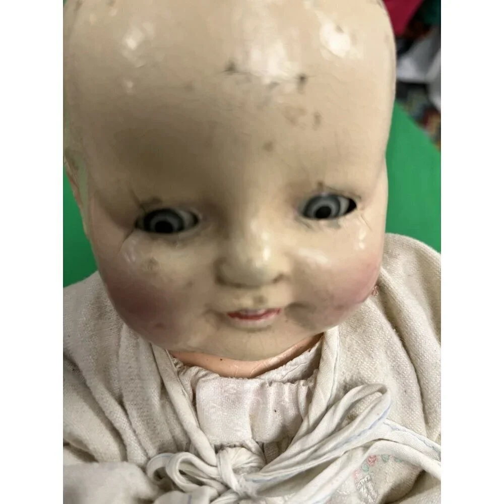 Creepy Distressed Antique Haunted House Halloween 1950 Doll 🎃